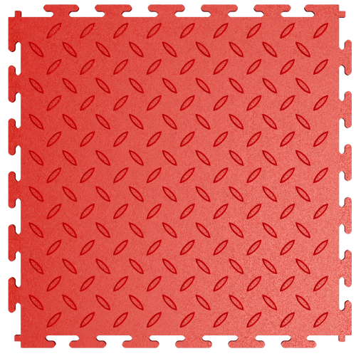 Модульная плитка "Рис" ПВХ 250×250×5 mm красный