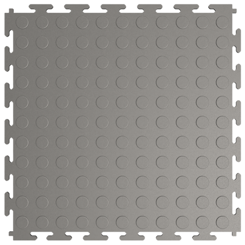 Модульная плитка "Монетка" ПВХ 250×250×5 mm серый